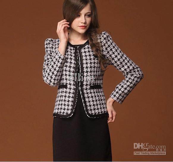 black and white checkered tweed skirt with pencil skirt