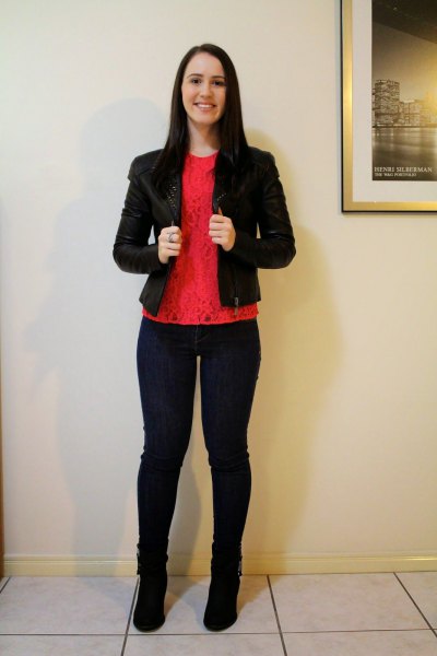 black blazer and suede boots