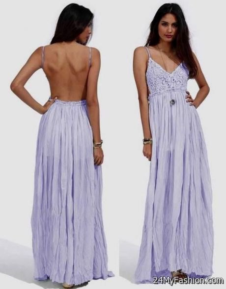backless lavender pleated maxi dress