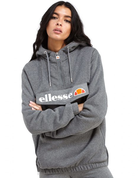 gray half-length printed hood with jogging pants