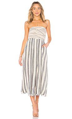 white and gray striped midi casual fit dress