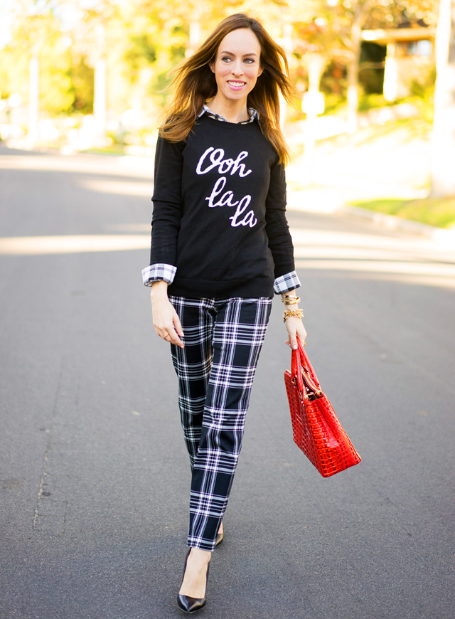 checkered leggings matched