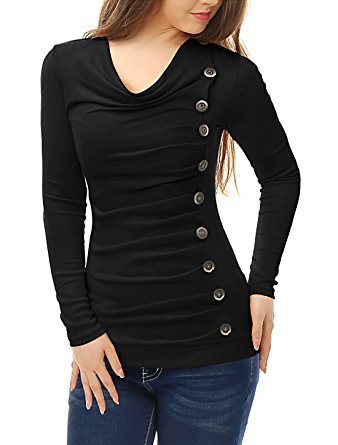 black top with button details at the front