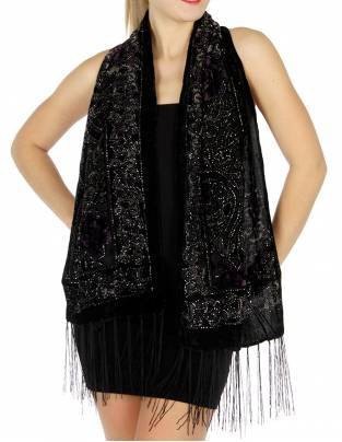 black shawl with mini tank dress