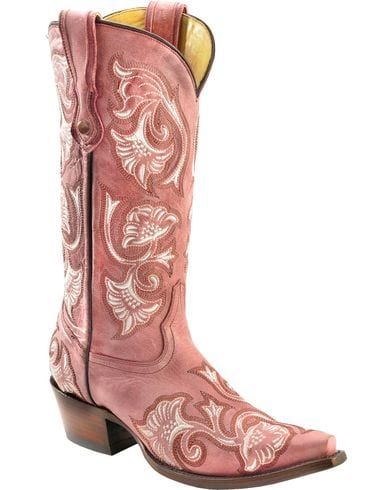 pink cowgirl boots floral