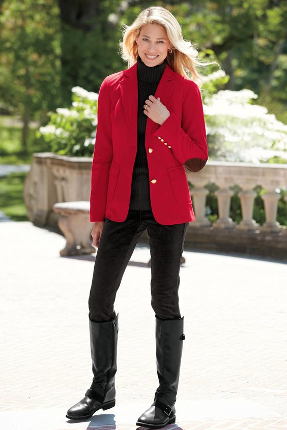 blazer with elbow colors red