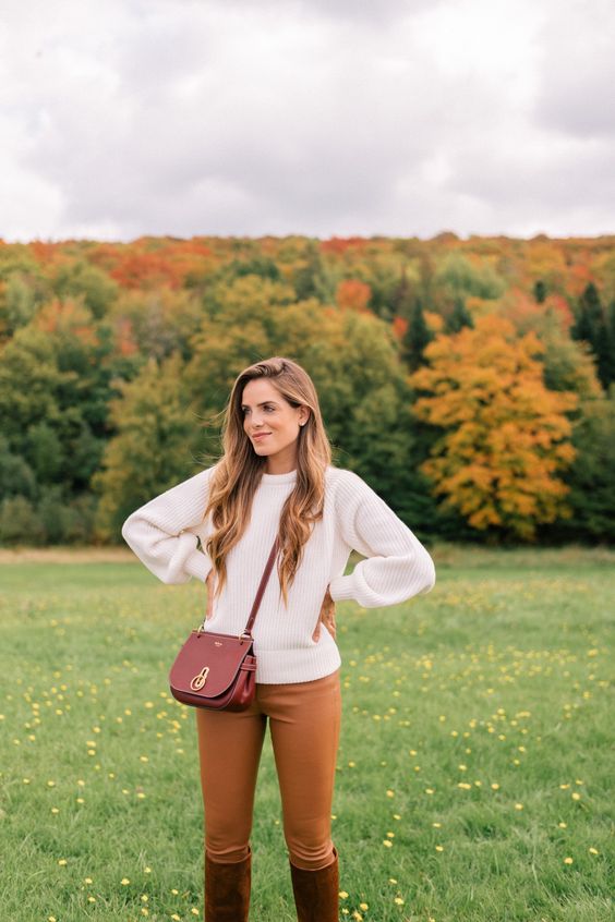 brown riding boots fall colors