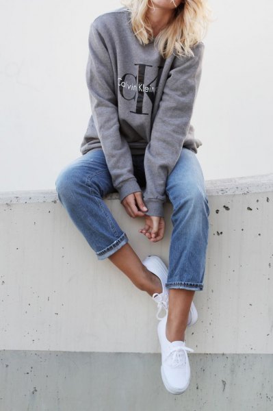 gray sweater with jeans for jeans in jeans