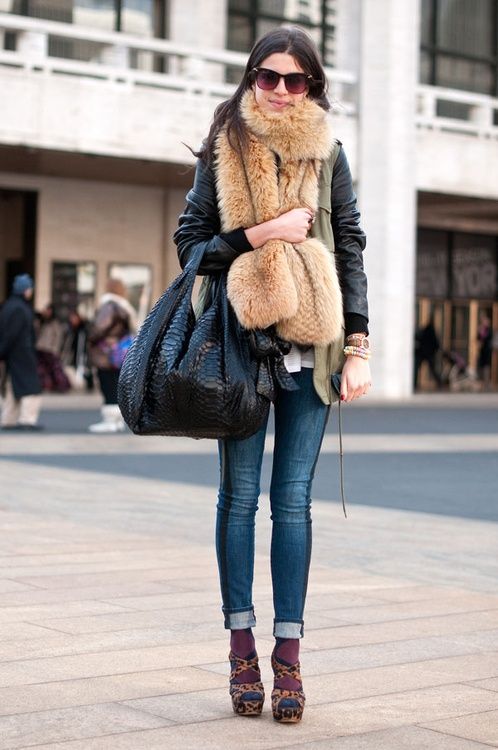 faux fur scarf relaxed