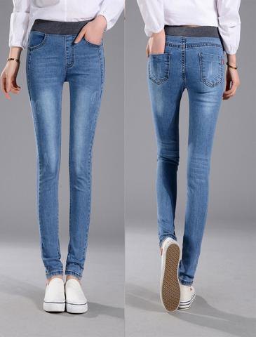 white button up shirt elastic waist skinny jeans
