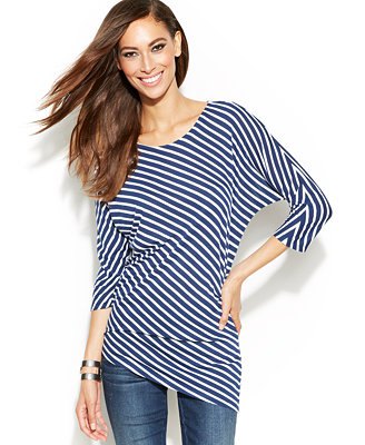 navy and white striped skinny jeans