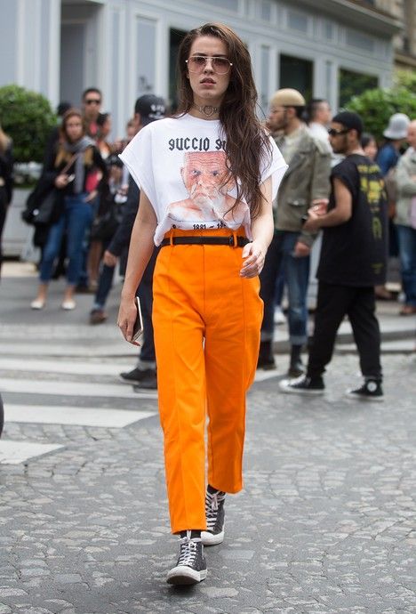 orange pants rock n roll