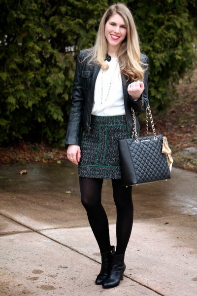 black quilted skirt jackets
