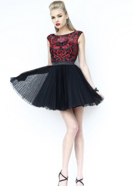 black sequin skirt dress with sequin