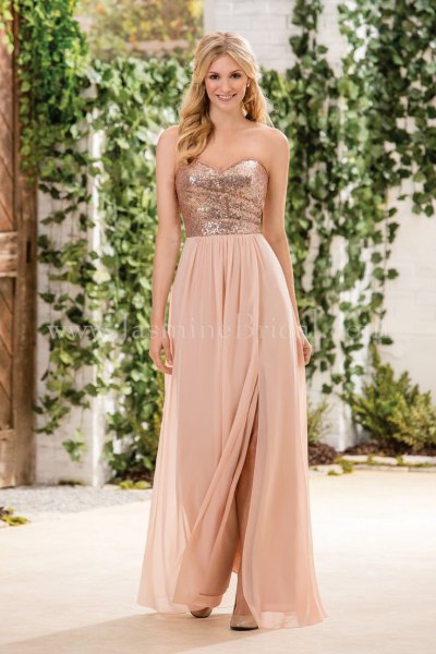 pink gold and pink two toned dress