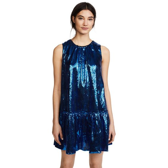 blue sparkly dress chic