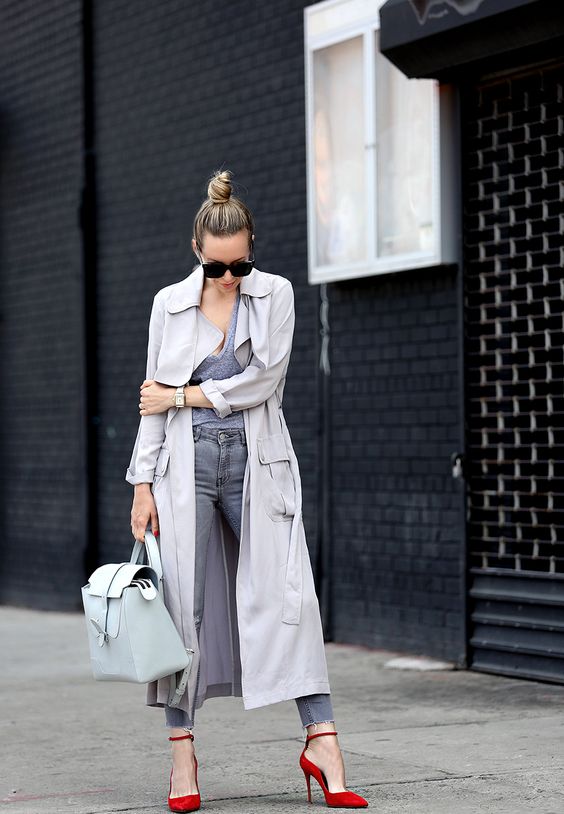 duster jacket all gray