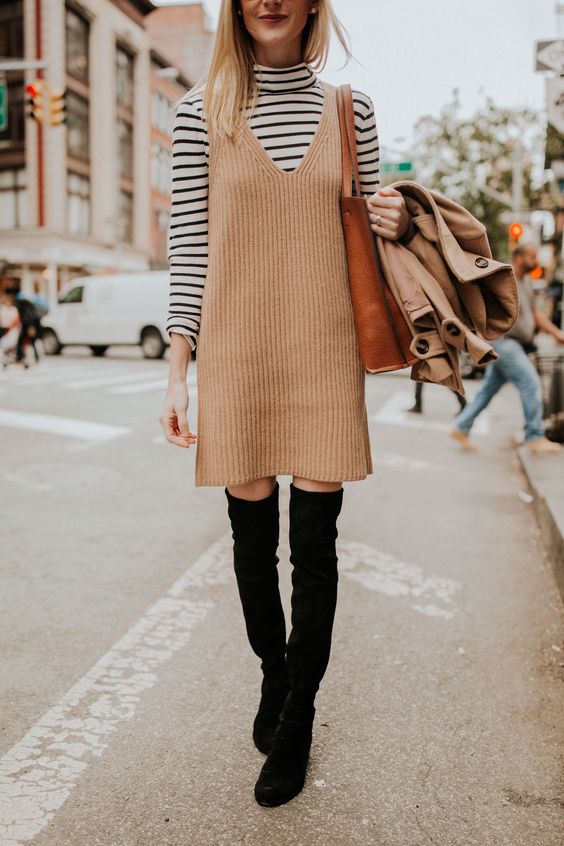 knitted sweater dress pinafore 