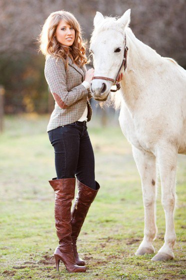 knee-high leather boots riding breeches