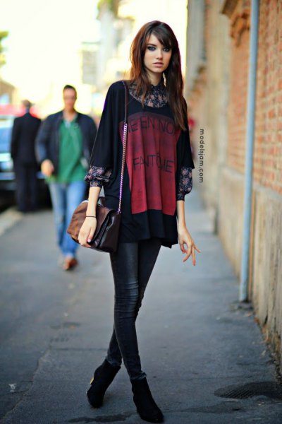 black print great t-shirt outfit