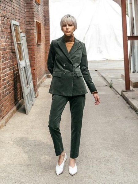 corduroy suit with jacket and pants