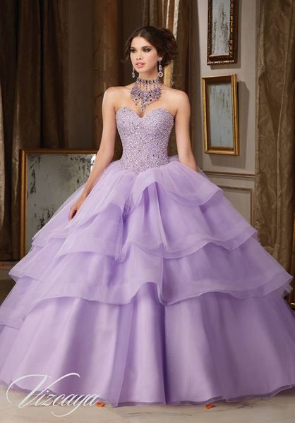 lavender quinceanera dress