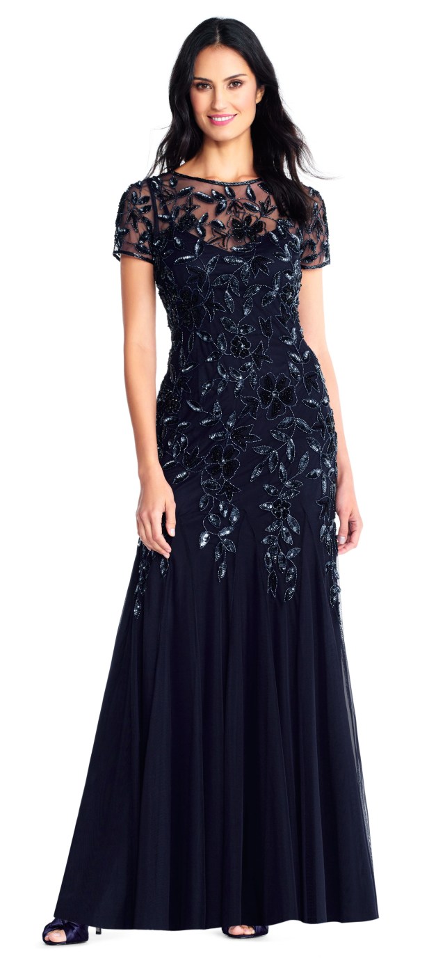 midnigth blue mother of the bride dresses