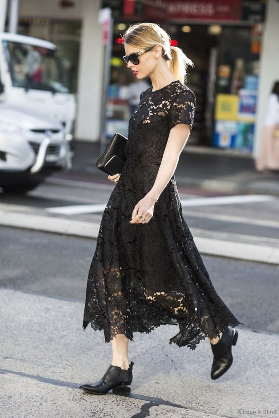 black lace dress classic
