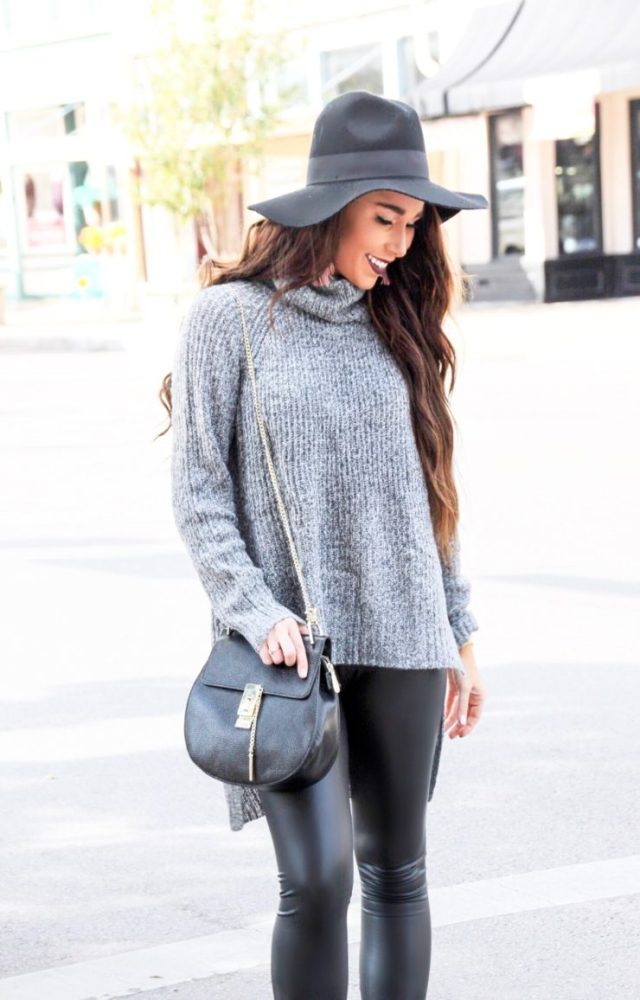 oversized comfortable sweaters made of leather
