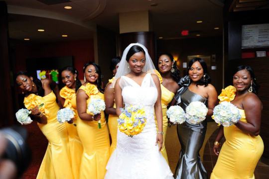 yellow themed nigerian bella naija wedding