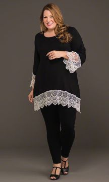 Lace tunic with leggings