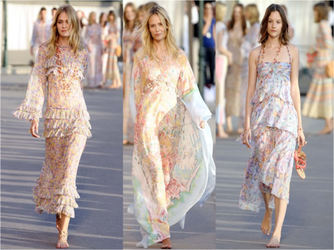 chanel-pastel printed silk dresses