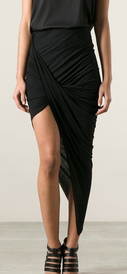 Asymmetrical drape skirt | Fashion, Style, Venus fashi