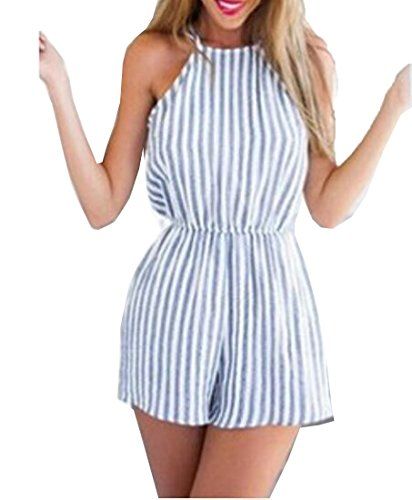 Simple Gifts Ideas for Women | Backless playsuit, Striped playsuit .