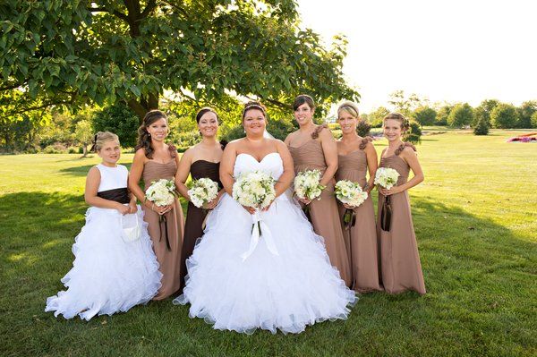 Erica and her bridesmaids! Beautiful Mori Lee wedding gown and .