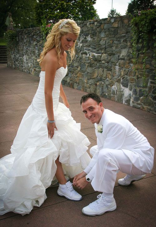 Jordan Themed Wedding | Wedding sneakers, Wedding dresses, Weddi