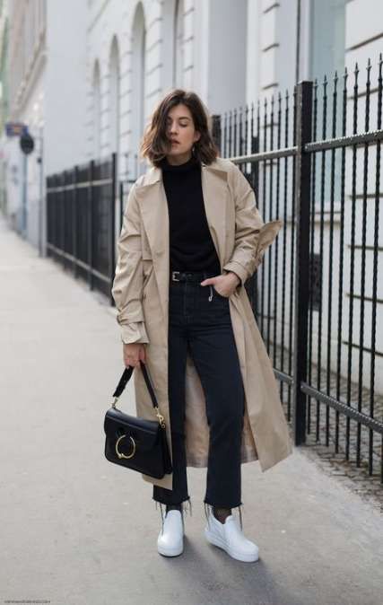 Sneakers outfit fashion trench coats 34+ Ideas #sneakers #fashion .