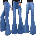 Stretching Flare Jeans Woman Elastic Bell-Bottoms Jeans For Girls .