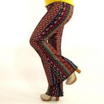 Boho stripe Bell bottoms/Native American Flare pants/Women .