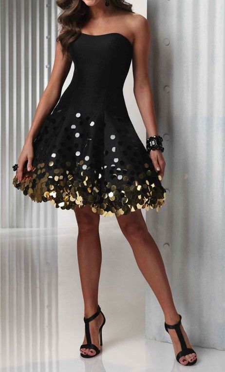 Sparkle party dress | Classy dress, Black evening dresses .