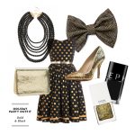 Holiday Outfit Ideas for Mom - Gold and Bla