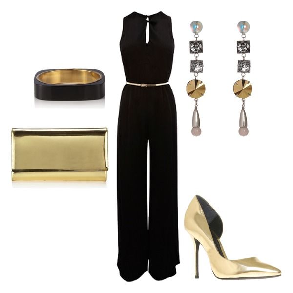Black and Gold Shoes Outfit
  Ideas for Women