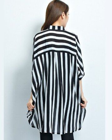 Black and White Striped Shirt Womens | Striped shirt women .