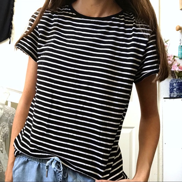 Black and White Striped Shirt
  for Women