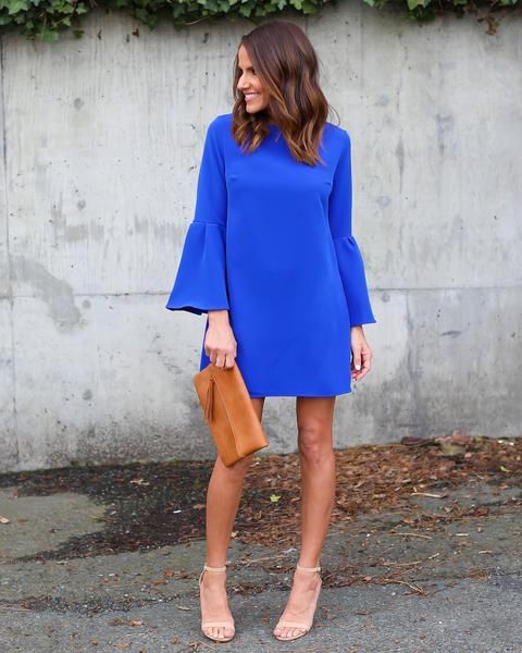 Just Believe Bell Sleeve Dress - Royal Blue (con imágenes .