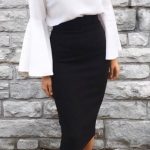 55 Pretty Summer Outfit Ideas for Ladies | Black pencil skirt .