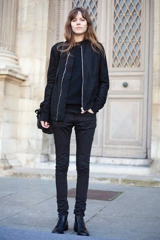 Which Lace-up Flat Boots To Wear With a Black Bomber Jacket .
