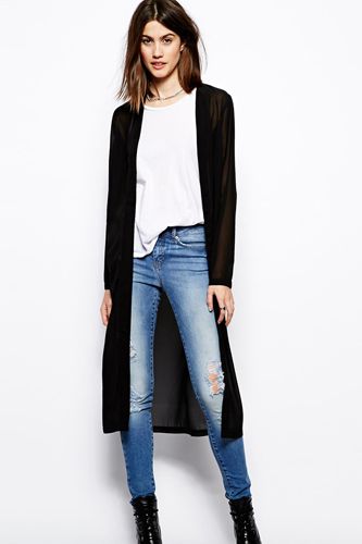 Black Cardigan Sweater Casual Outfits for
  Women