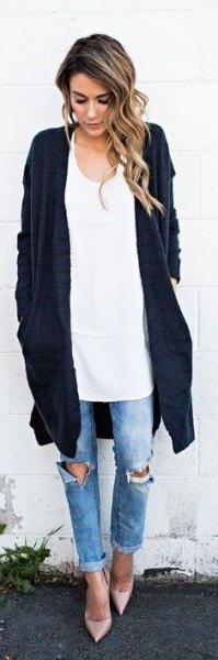 How to Style Black Cardigan Sweater: Best 15 Breezy & Casual .