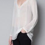 Chiffon blouse, black pants | Chiffon blouse long sleeve, Chiffon .